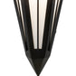 Meyda Lighting Brum 9" 2-Light Textured Black Wall Sconce With White Opal Shade Glass