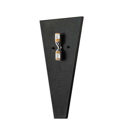 Meyda Lighting Brum 9" 2-Light Textured Black Wall Sconce With White Opal Shade Glass