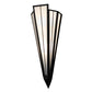 Meyda Lighting Brum 9" 2-Light Textured Black Wall Sconce With White Opal Shade Glass