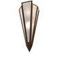 Meyda Lighting Brum 9" 2-Light Timeless Bronze Wall Sconce With Angelwing Idalight Shade