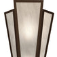 Meyda Lighting Brum 9" 2-Light Timeless Bronze Wall Sconce With Angelwing Idalight Shade