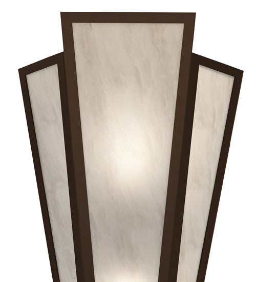 Meyda Lighting Brum 9" 2-Light Timeless Bronze Wall Sconce With Angelwing Idalight Shade