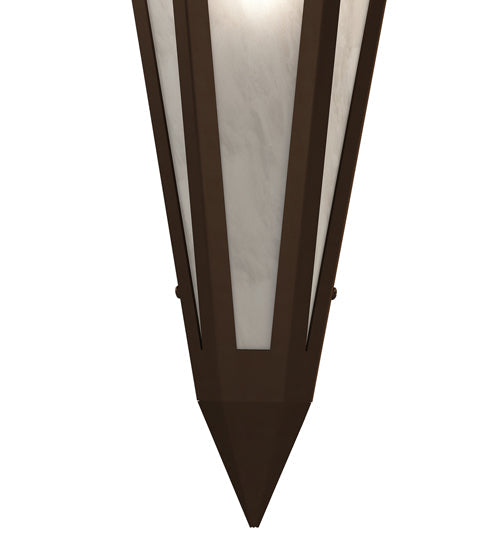 Meyda Lighting Brum 9" 2-Light Timeless Bronze Wall Sconce With Angelwing Idalight Shade