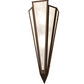 Meyda Lighting Brum 9" 2-Light Timeless Bronze Wall Sconce With Angelwing Idalight Shade