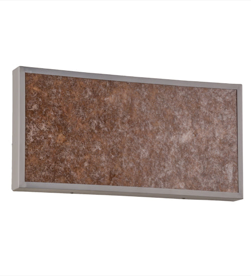 Meyda Lighting Brume 24" LED Aluminum Wall Sconce With Silver Mica Shade Glass