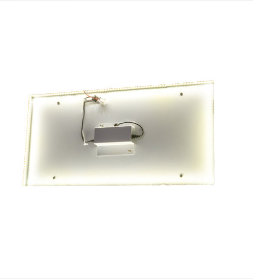 Meyda Lighting Brume 24" LED Aluminum Wall Sconce With Silver Mica Shade Glass