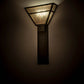 Meyda Lighting Bryce 14" 2-Light Chestnut Wall Sconce With Silver Mica Shade Glass