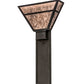 Meyda Lighting Bryce 14" 2-Light Chestnut Wall Sconce With Silver Mica Shade Glass