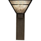 Meyda Lighting Bryce 14" 2-Light Chestnut Wall Sconce With Silver Mica Shade Glass