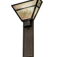 Meyda Lighting Bryce 14" 2-Light Chestnut Wall Sconce With Silver Mica Shade Glass