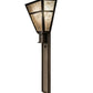 Meyda Lighting Bryce 14" 2-Light Chestnut Wall Sconce With Silver Mica Shade Glass