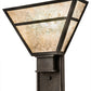 Meyda Lighting Bryce 14" 2-Light Chestnut Wall Sconce With Silver Mica Shade Glass