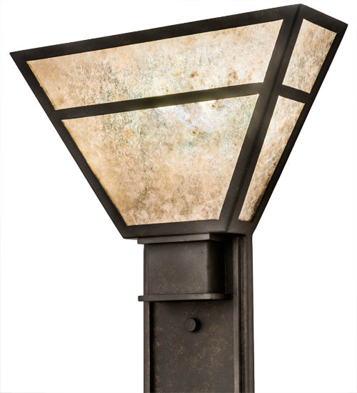 Meyda Lighting Bryce 14" 2-Light Chestnut Wall Sconce With Silver Mica Shade Glass