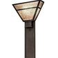 Meyda Lighting Bryce 14" 2-Light Chestnut Wall Sconce With Silver Mica Shade Glass
