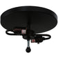 Meyda Lighting Buffalo 16" 2-Light Textured Black Flush Mount Light With White Statuario Idalight Shade Glass