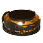 Meyda Lighting Buffalo 16" 2-Light Timeless Bronze Flush Mount Light With Amber Mica Shade Glass