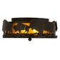 Meyda Lighting Buffalo 16" 2-Light Timeless Bronze Flush Mount Light With Amber Mica Shade Glass