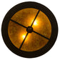 Meyda Lighting Buffalo 16" 2-Light Timeless Bronze Flush Mount Light With Amber Mica Shade Glass