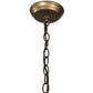 Meyda Lighting Buffalo 16" 3-Light Antique Copper Inverted Pendant Light With Silver Mica Shade Glass