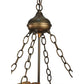 Meyda Lighting Buffalo 16" 3-Light Antique Copper Inverted Pendant Light With Silver Mica Shade Glass