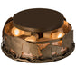 Meyda Lighting Buffalo 16" 4-Light Antique Copper Flush Mount Light With Silver Mica Shade Glass