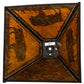 Meyda Lighting Buffalo 17" Textured Black Frame With Amber Mica Shade Glass