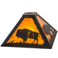 Meyda Lighting Buffalo 17" Textured Black Frame With Amber Mica Shade Glass