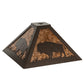 Meyda Lighting Buffalo 17" Timeless Bronze Frame With Amber Mica Shade