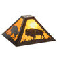 Meyda Lighting Buffalo 17" Timeless Bronze Frame With Amber Mica Shade