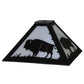 Meyda Lighting Buffalo 17"W x 7"H Textured Black Frame With White Acrylic Shade Glass
