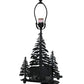 Meyda Lighting Buffalo 21" 2-Light Textured Black Table Lamp With White Acrylic Shade Glass