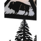 Meyda Lighting Buffalo 21" 2-Light Textured Black Table Lamp With White Acrylic Shade Glass