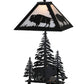 Meyda Lighting Buffalo 21" 2-Light Textured Black Table Lamp With White Acrylic Shade Glass