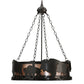 Meyda Lighting Buffalo 24" 5-Light Timeless Bronze Inverted Pendant Light With Silver Mica Shade Glass
