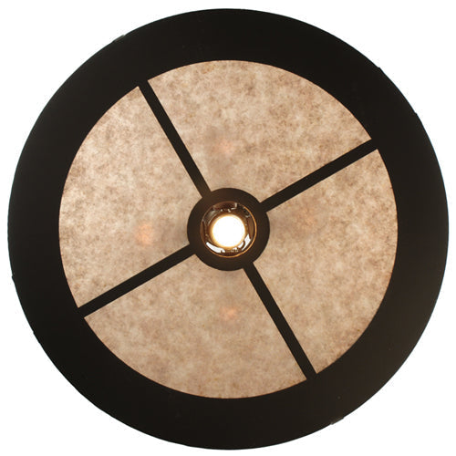 Meyda Lighting Buffalo 24" 5-Light Timeless Bronze Inverted Pendant Light With Silver Mica Shade Glass