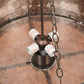 Meyda Lighting Buffalo 24" 5-Light Timeless Bronze Inverted Pendant Light With Silver Mica Shade Glass