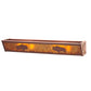 Meyda Lighting Buffalo 30" 4-Light Rust Vanity Light With Amber Mica Shade Glass