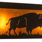 Meyda Lighting Buffalo 30" 4-Light Timeless Bronze Vanity Light With Amber Mica Shade Glass