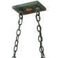 Meyda Lighting Buffalo 33" 6-Light Antique Copper Verdigris Island Pendant Light With Beige Art Shade Glass
