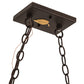Meyda Lighting Buffalo 48" 6-Light Mahogany Bronze Island Pendant Light With Maduro Idalight Shade
