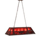 Meyda Lighting Buffalo 48" 6-Light Mahogany Bronze Island Pendant Light With Maduro Idalight Shade