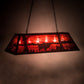 Meyda Lighting Buffalo 48" 6-Light Mahogany Bronze Island Pendant Light With Maduro Idalight Shade