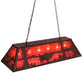 Meyda Lighting Buffalo 48" 6-Light Mahogany Bronze Island Pendant Light With Maduro Idalight Shade