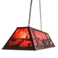 Meyda Lighting Buffalo 48" 6-Light Mahogany Bronze Island Pendant Light With Maduro Idalight Shade