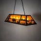 Meyda Lighting Buffalo 48" 6-Light Oil Rubbed Bronze Island Pendant Ligh With Amber Mica Shade Glass