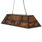 Meyda Lighting Buffalo 48" 6-Light Oil Rubbed Bronze Island Pendant Ligh With Amber Mica Shade Glass