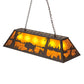 Meyda Lighting Buffalo 48" 6-Light Oil Rubbed Bronze Island Pendant Ligh With Amber Mica Shade Glass