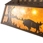 Meyda Lighting Buffalo 48 6-Light Timeless Bronze Island Pendant Light With Amber Mica Shade Glass