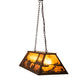 Meyda Lighting Buffalo 48 6-Light Timeless Bronze Island Pendant Light With Amber Mica Shade Glass