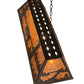 Meyda Lighting Buffalo 48 6-Light Timeless Bronze Island Pendant Light With Amber Mica Shade Glass